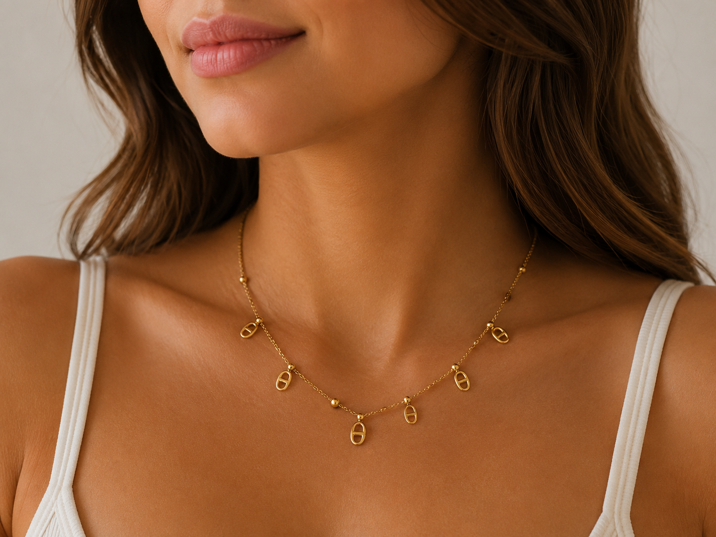 Collier Charms Élégance Dorée